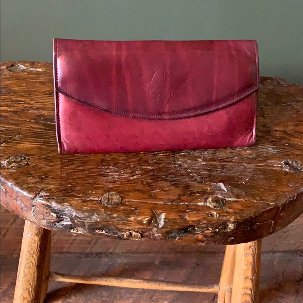 Rolfs burgundy leather wallet vintage